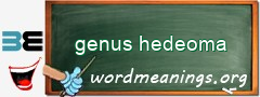 WordMeaning blackboard for genus hedeoma